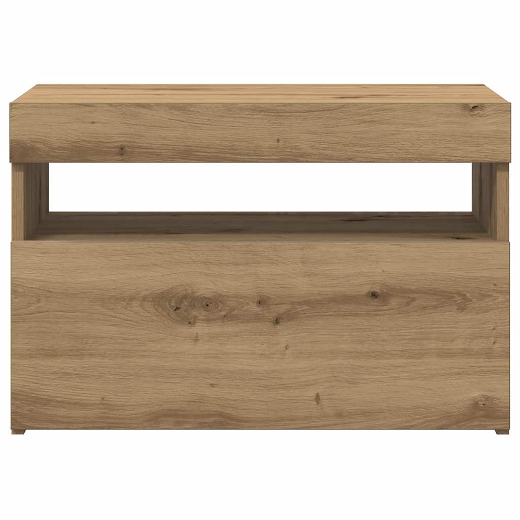 Tv Stolky S Led 2 Ks Dub Artisan Kompozitní Dřevo