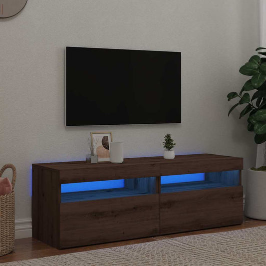 Tv Stolky S Led 2 Ks Dub Artisan Kompozitní Dřevo