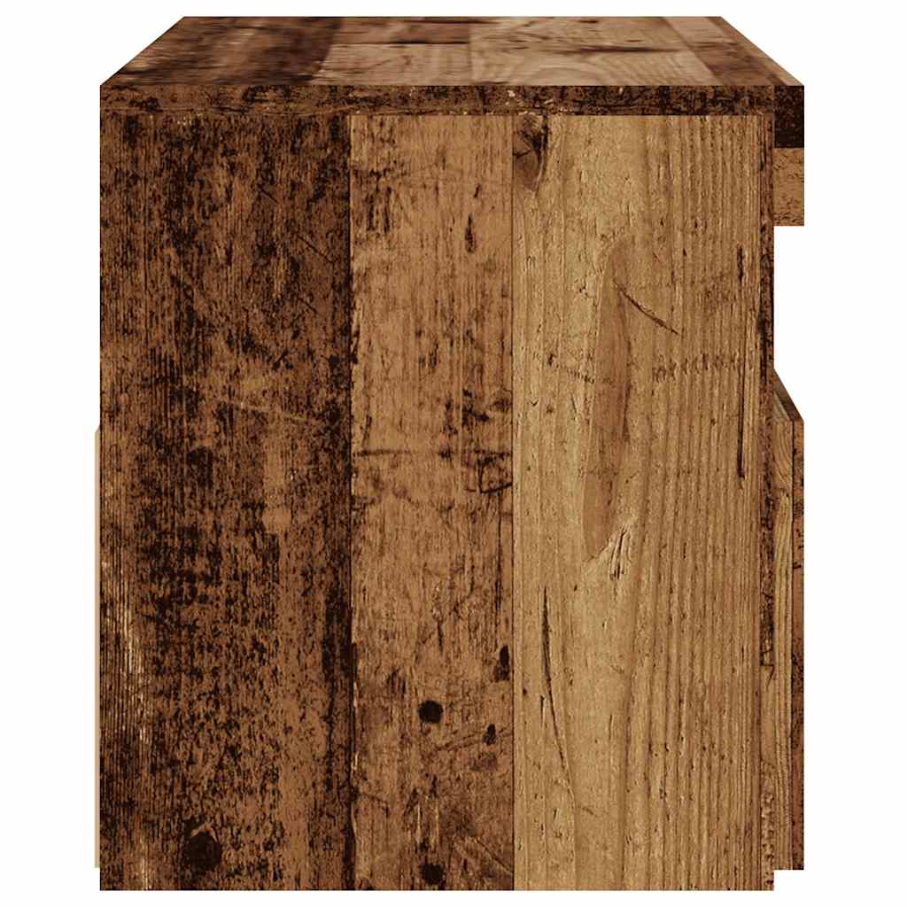 Tv Stolek S Led Old Wood 75 X 35 X 40 Cm Kompozitní Dřevo
