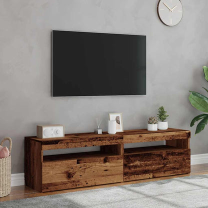Tv Stolky S Led 2 Ks Old Wood Kompozitní Dřevo
