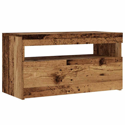 Tv Stolky S Led 2 Ks Old Wood Kompozitní Dřevo