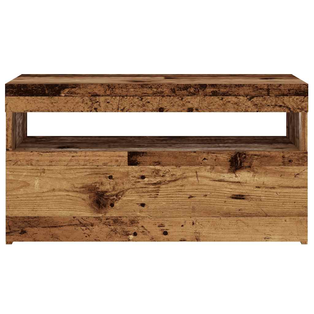 Tv Stolky S Led 2 Ks Old Wood Kompozitní Dřevo