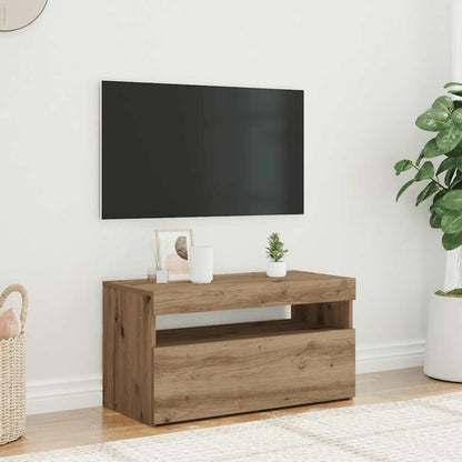 Tv Stolek S Led Dub Artisan 75 X 35 X 40 Cm Kompozitní Dřevo