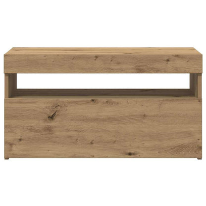 Tv Stolek S Led Dub Artisan 75 X 35 X 40 Cm Kompozitní Dřevo