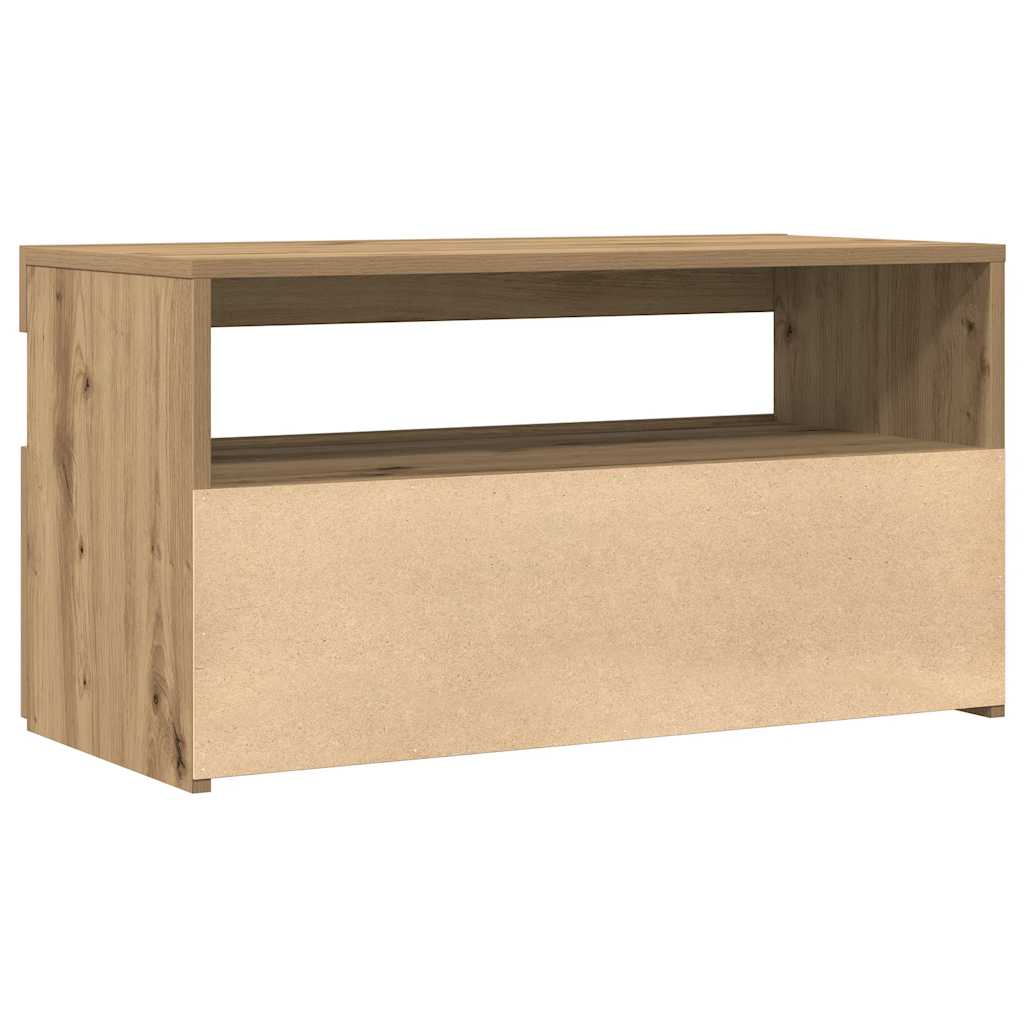 Tv Stolek S Led Dub Artisan 75 X 35 X 40 Cm Kompozitní Dřevo