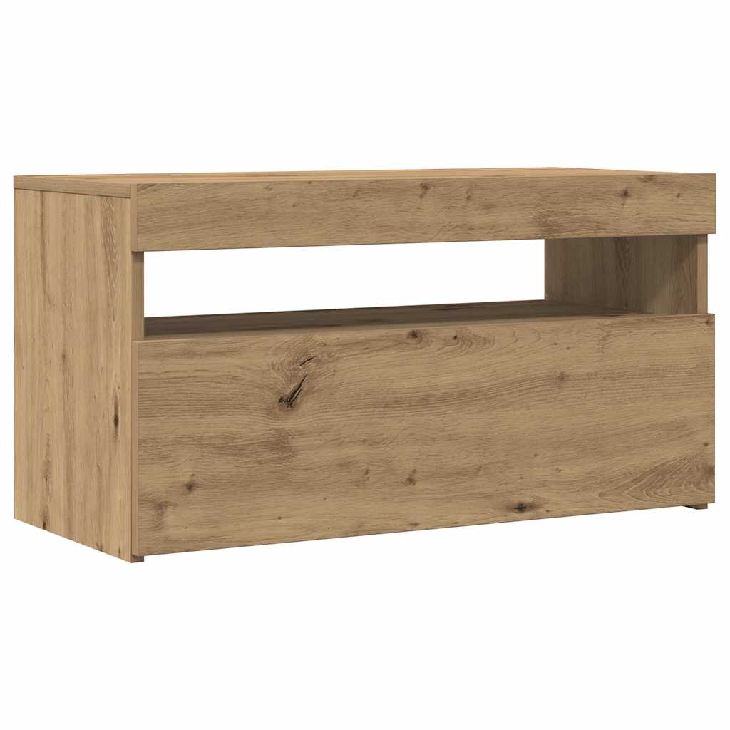 Tv Stolky S Led 2 Ks Dub Artisan Kompozitní Dřevo