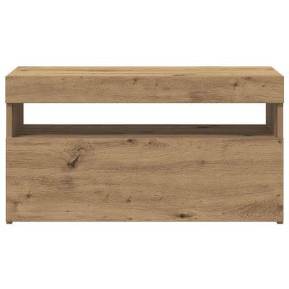 Tv Stolky S Led 2 Ks Dub Artisan Kompozitní Dřevo