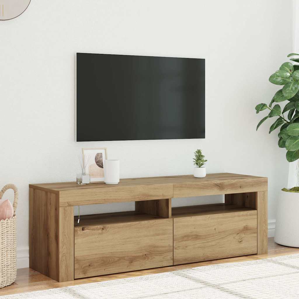 Tv Skříňka S Led Osvětlením 120 X 35 X 40 Cm