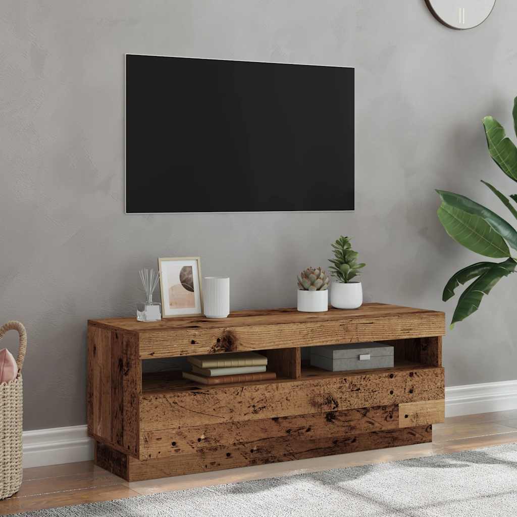Tv Skříňka S Led Osvětlením 100 X 35 X 40 Cm