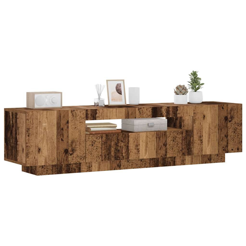 Tv Skříňka S Led Osvětlením Betonově Šedá 160X35X40 Cm