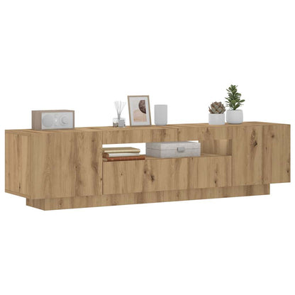 Tv Skříňka S Led Osvětlením Betonově Šedá 160X35X40 Cm
