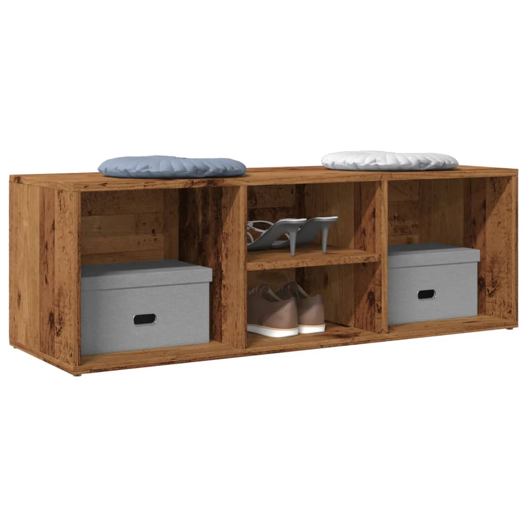 Botníková Lavice Šedá Vysoký Lesk 105X35X35 Cm Kompozitní Dřevo