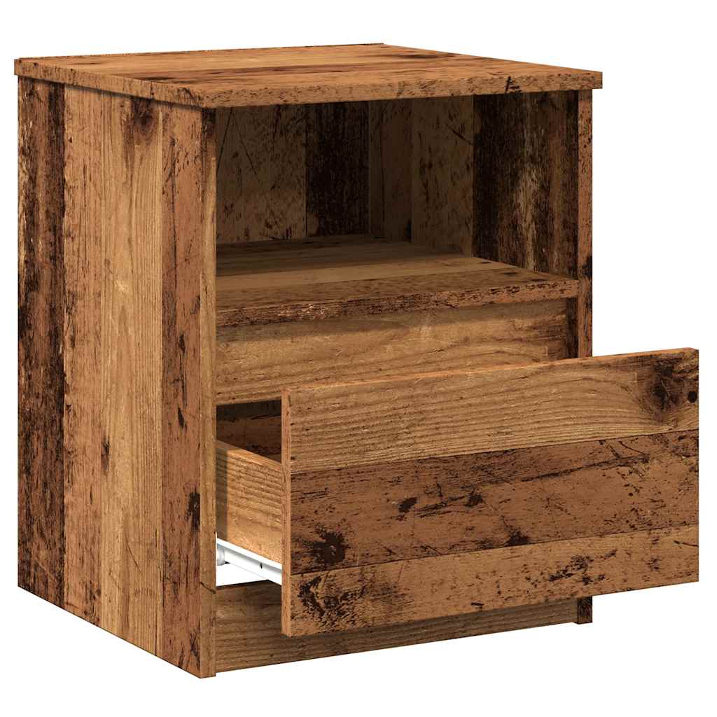 Noční Stolek Old Wood 40 X 40 X 50 Cm Kompozitní Dřevo