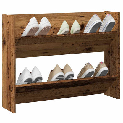 Nástěnný Botník Old Wood 80 X 18 X Kompozitní Dřevo Staré Dřevo