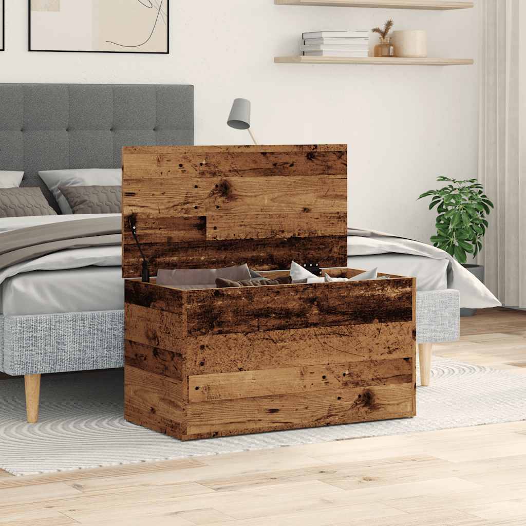 Úložná Truhla Old Wood 84 X 42 X 46 Cm Kompozitní Dřevo