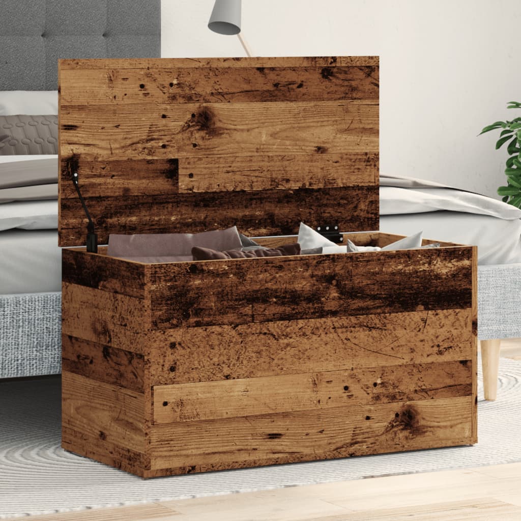 Úložná Truhla Old Wood 84 X 42 X 46 Cm Kompozitní Dřevo