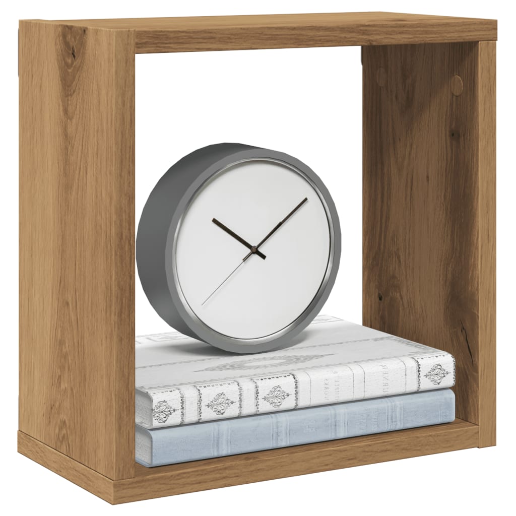 Nástěnné Police Kostky 6 Ks Kompozit Dub Artisan