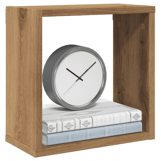 Nástěnné Police Kostky 6 Ks Kompozit Dub Artisan