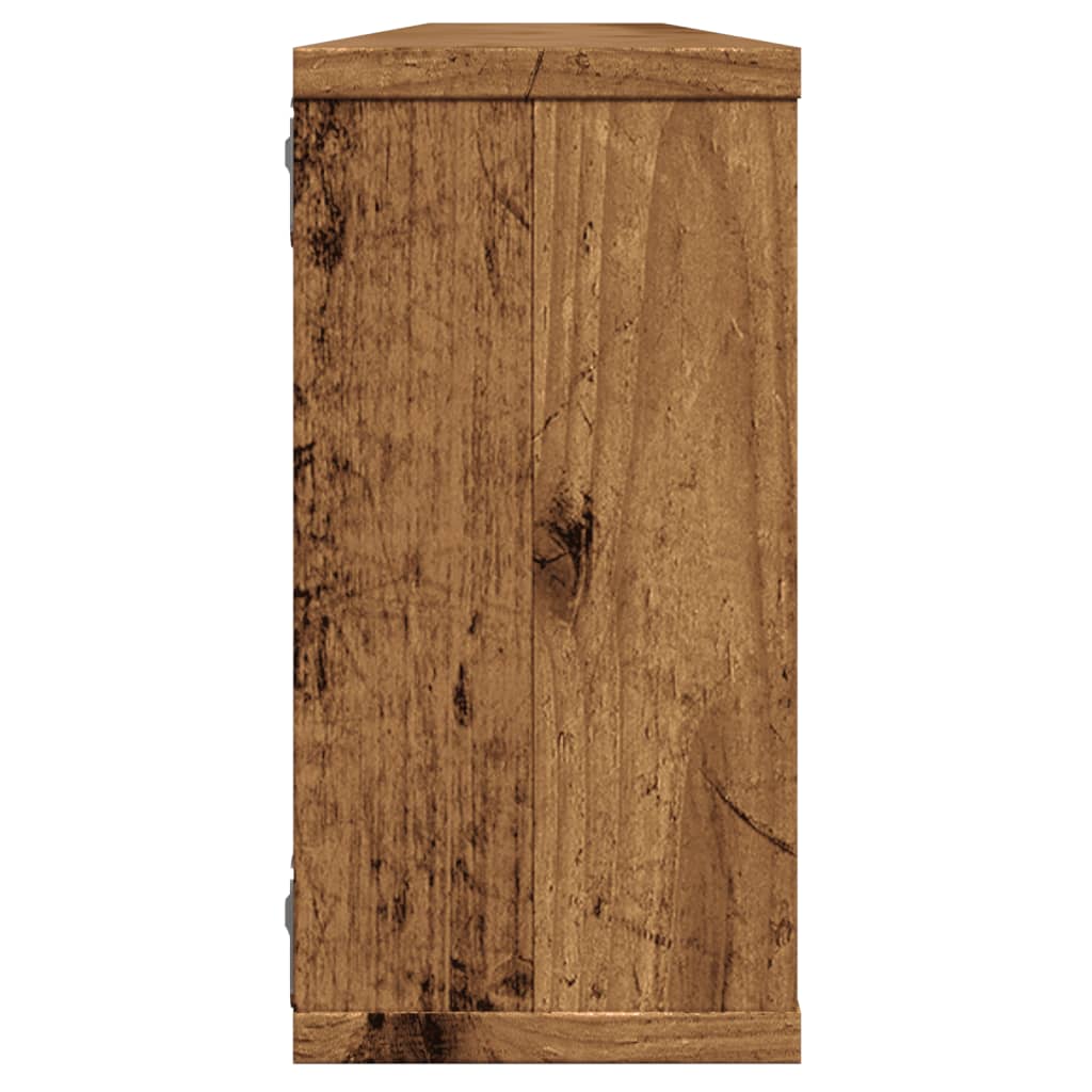 Nástěnné Obdélníkové Police 4 Ks Old Wood Kompozit Staré Dřevo