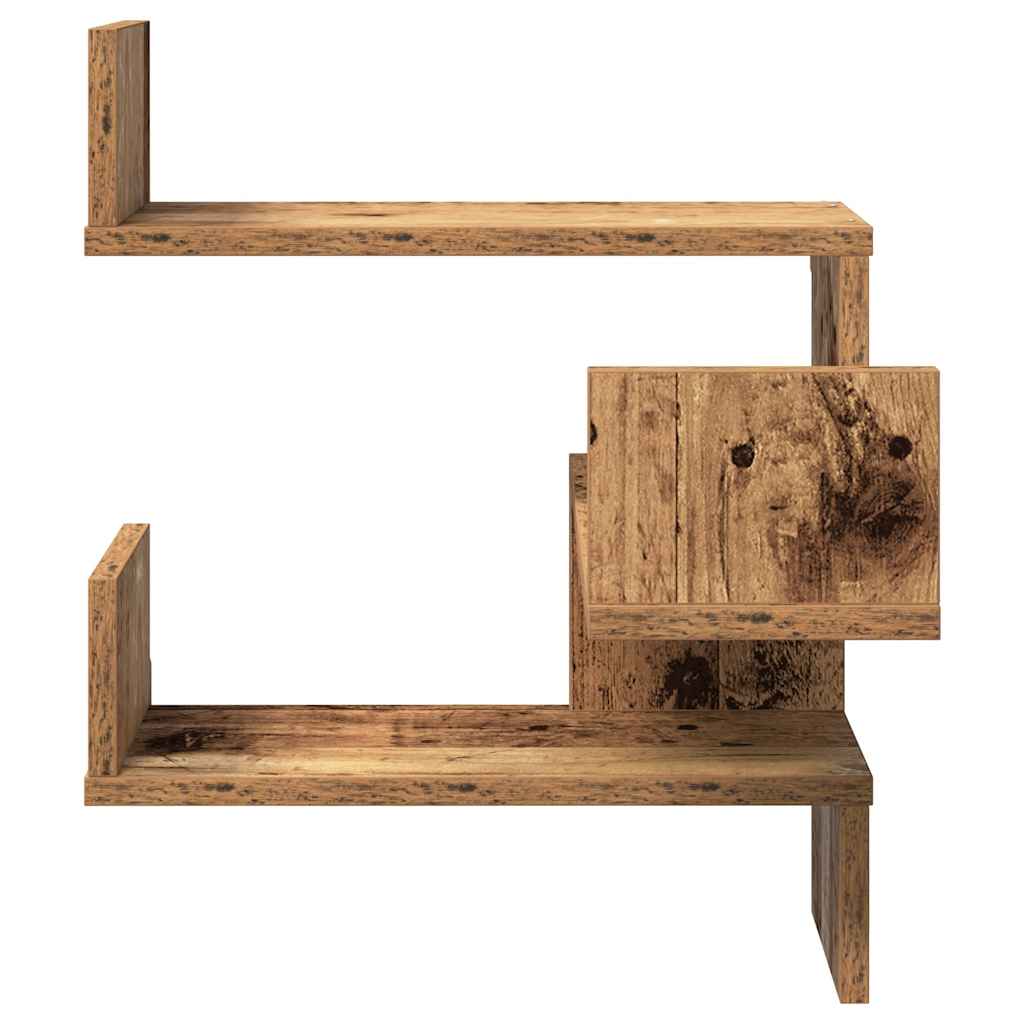 Nástěnná Rohová Police Old Wood 40X40X49,5 Cm Kompozitní Dřevo