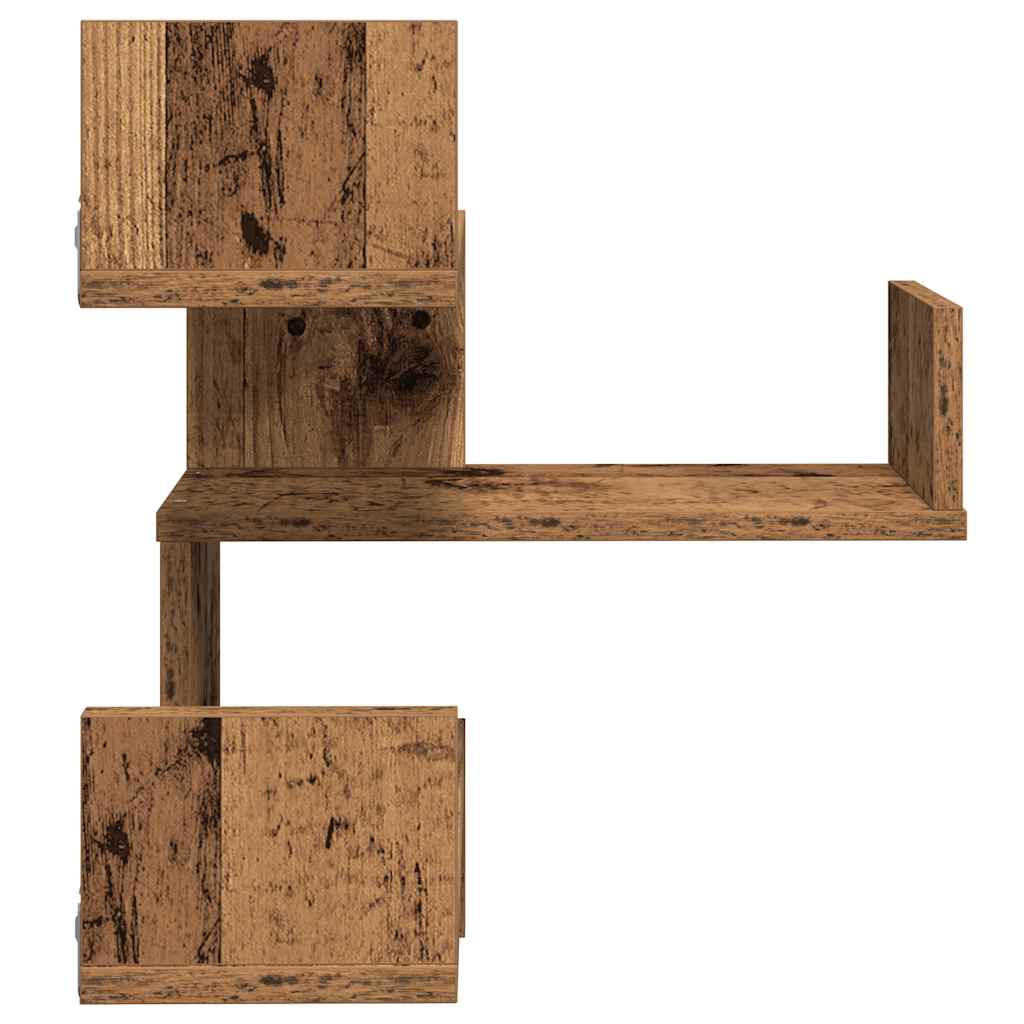 Nástěnná Rohová Police Old Wood 40X40X49,5 Cm Kompozitní Dřevo