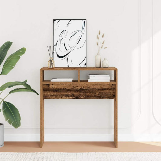 Konzolový Stolek Old Wood 78 X 30 X 80 Cm Kompozitní Dřevo