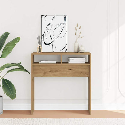 Konzolový Stolek Betonově Šedý 78 X 30 X 80 Cm Kompozitní Dřevo