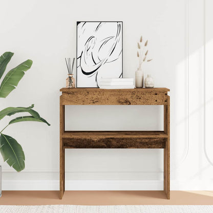 Konzolový Stolek Old Wood 80 X 30 X 80 Cm Kompozitní Dřevo