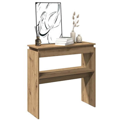 Konzolový Stolek Dub Artisan 80 X 30 X 80 Cm Kompozitní Dřevo