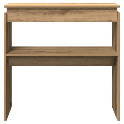 Konzolový Stolek Dub Artisan 80 X 30 X 80 Cm Kompozitní Dřevo