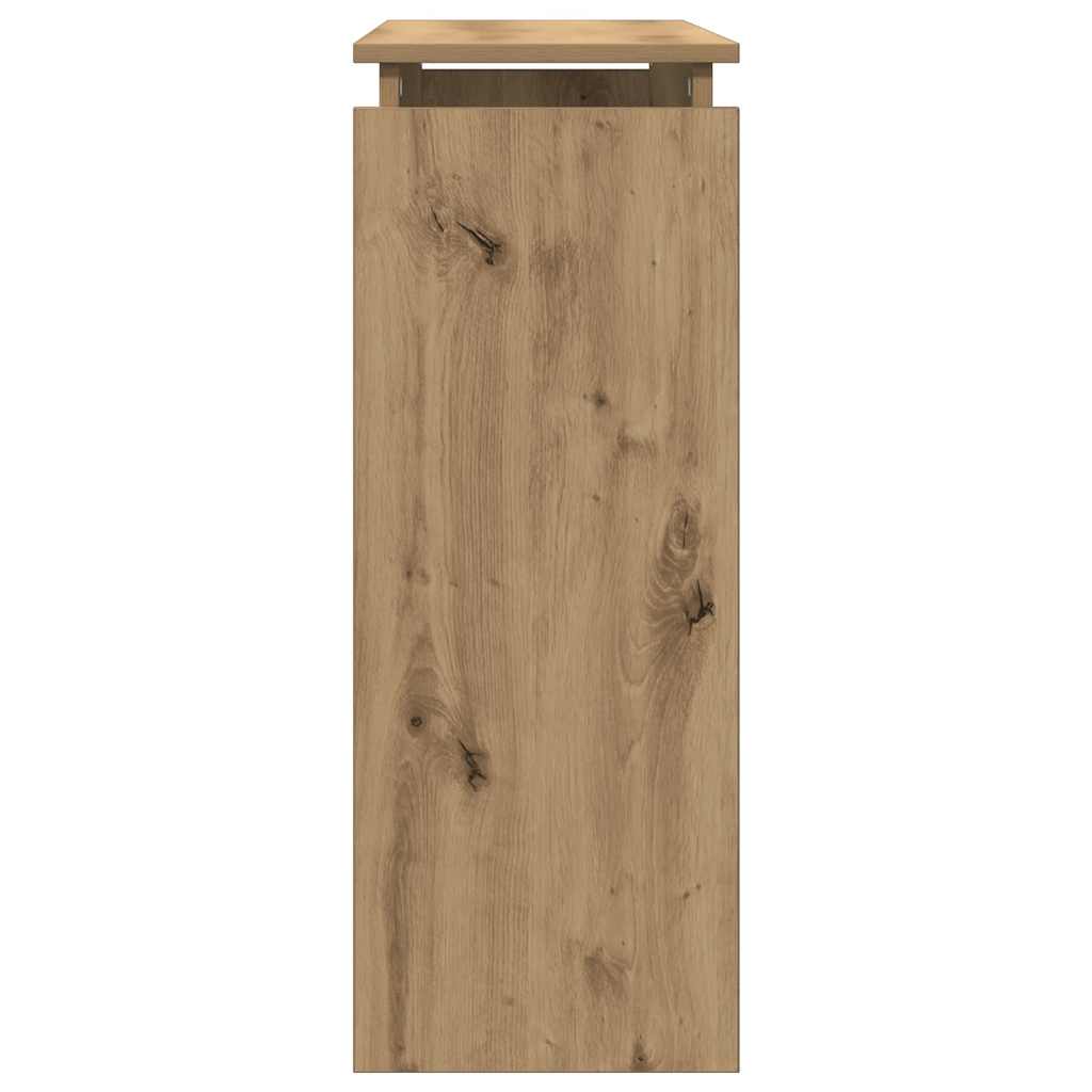 Konzolový Stolek Dub Artisan 80 X 30 X 80 Cm Kompozitní Dřevo