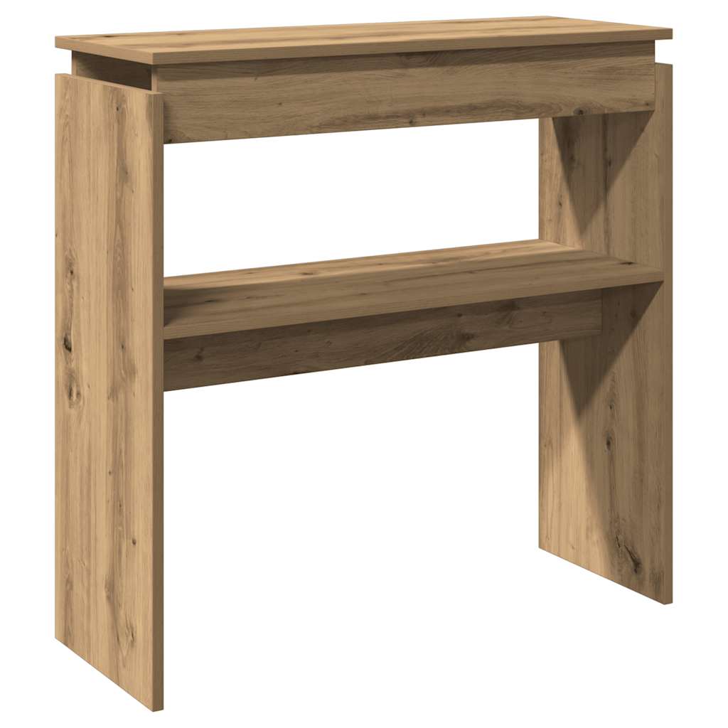 Konzolový Stolek Dub Artisan 80 X 30 X 80 Cm Kompozitní Dřevo