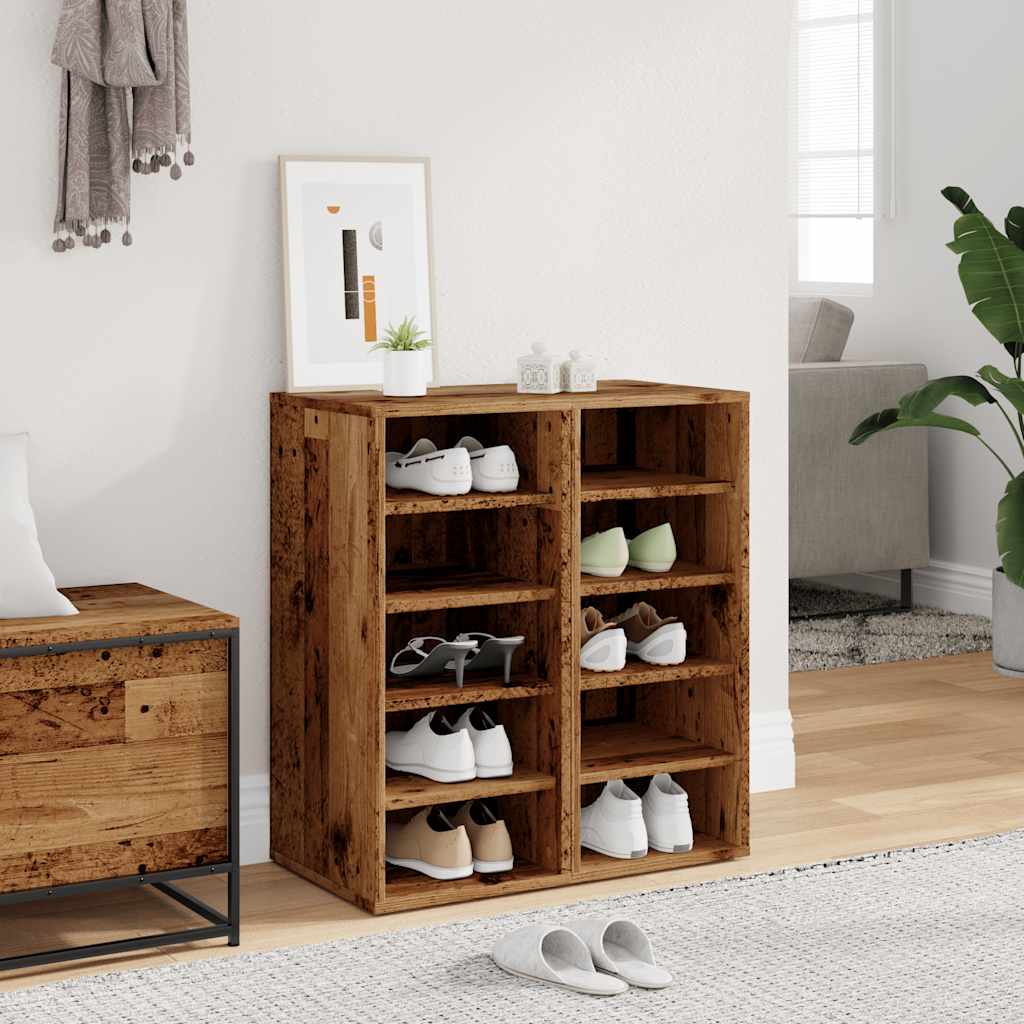 Botníky 2 Ks Old Wood 32 X 35 X 70 Cm Kompozitní Dřevo