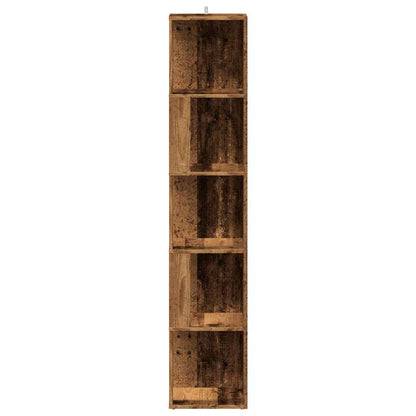 Rohová Skříňka Old Wood 33 X 33 X 165 Cm Kompozitní Dřevo