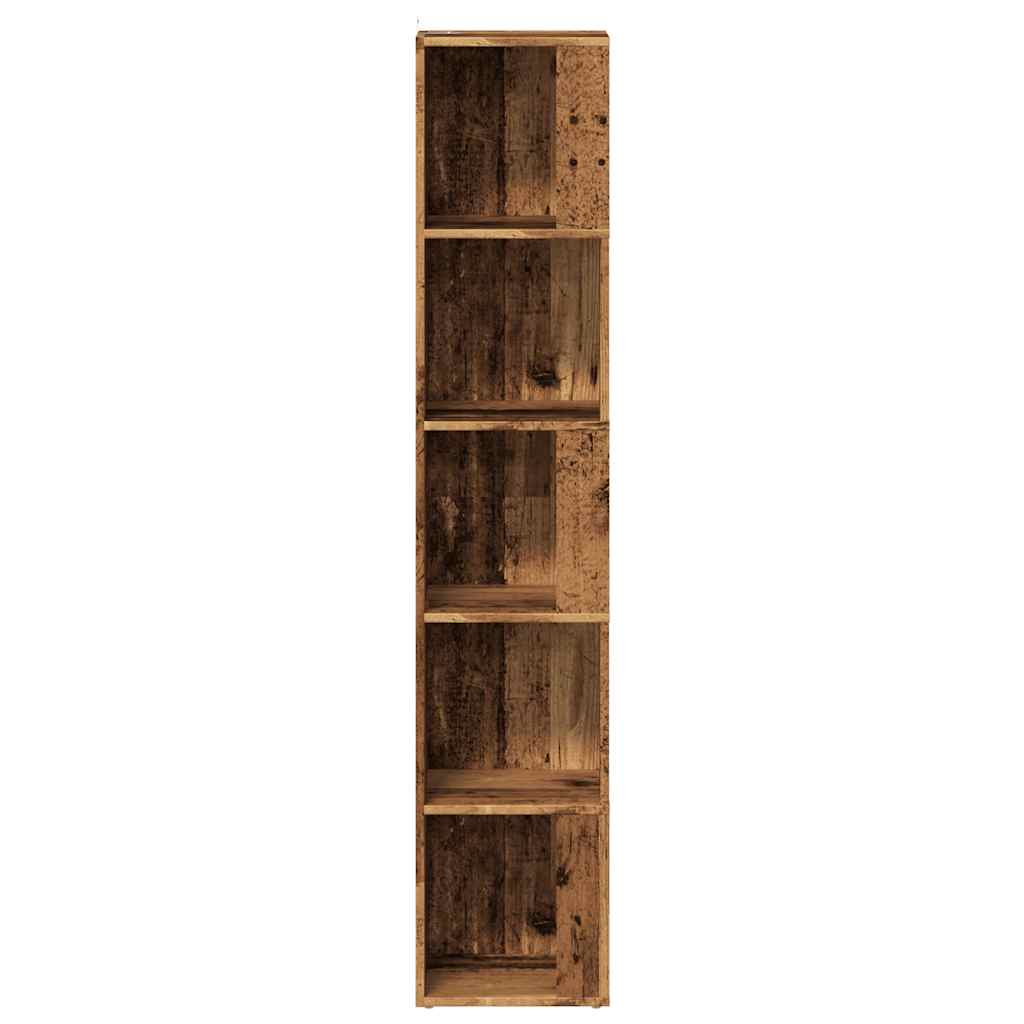 Rohová Skříňka Old Wood 33 X 33 X 165 Cm Kompozitní Dřevo
