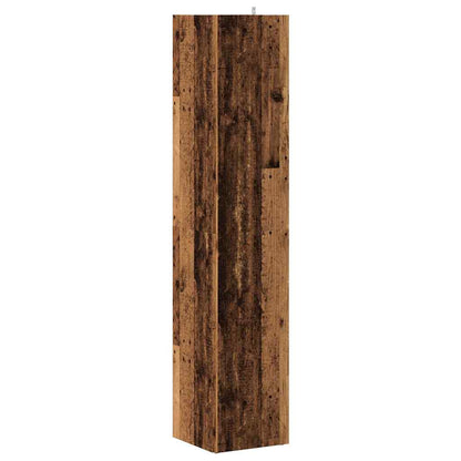 Rohová Skříňka Old Wood 33 X 33 X 165 Cm Kompozitní Dřevo