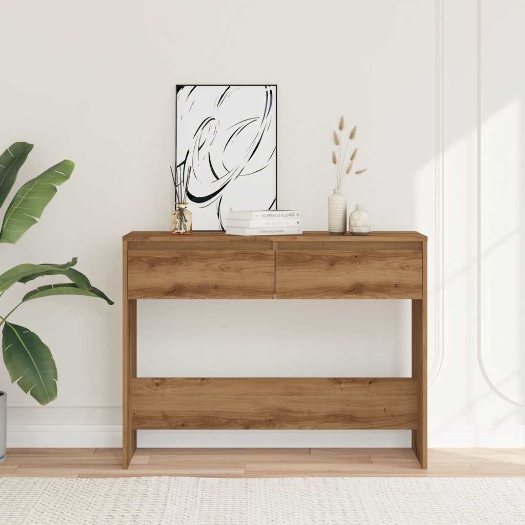 Konzolový Stolek Dub Artisan 100X35X76,5 Cm Kompozitní Dřevo