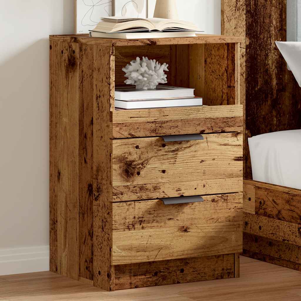 Noční Stolek Old Wood 40 X 36 X 65 Cm Kompozitní Dřevo