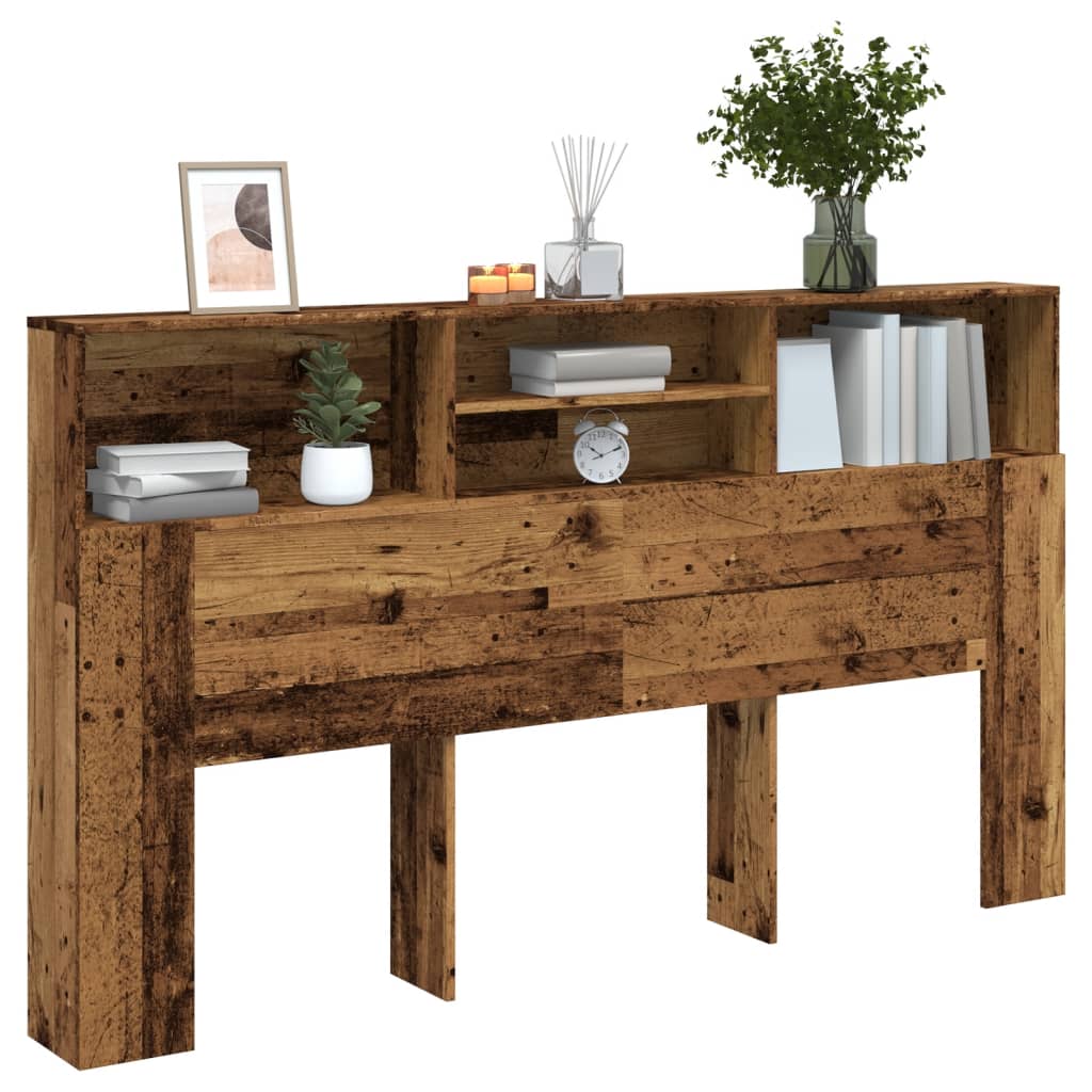 Čelo Postele S Úložným Prostorem Betonově Šedé 220X19X103,5 Cm