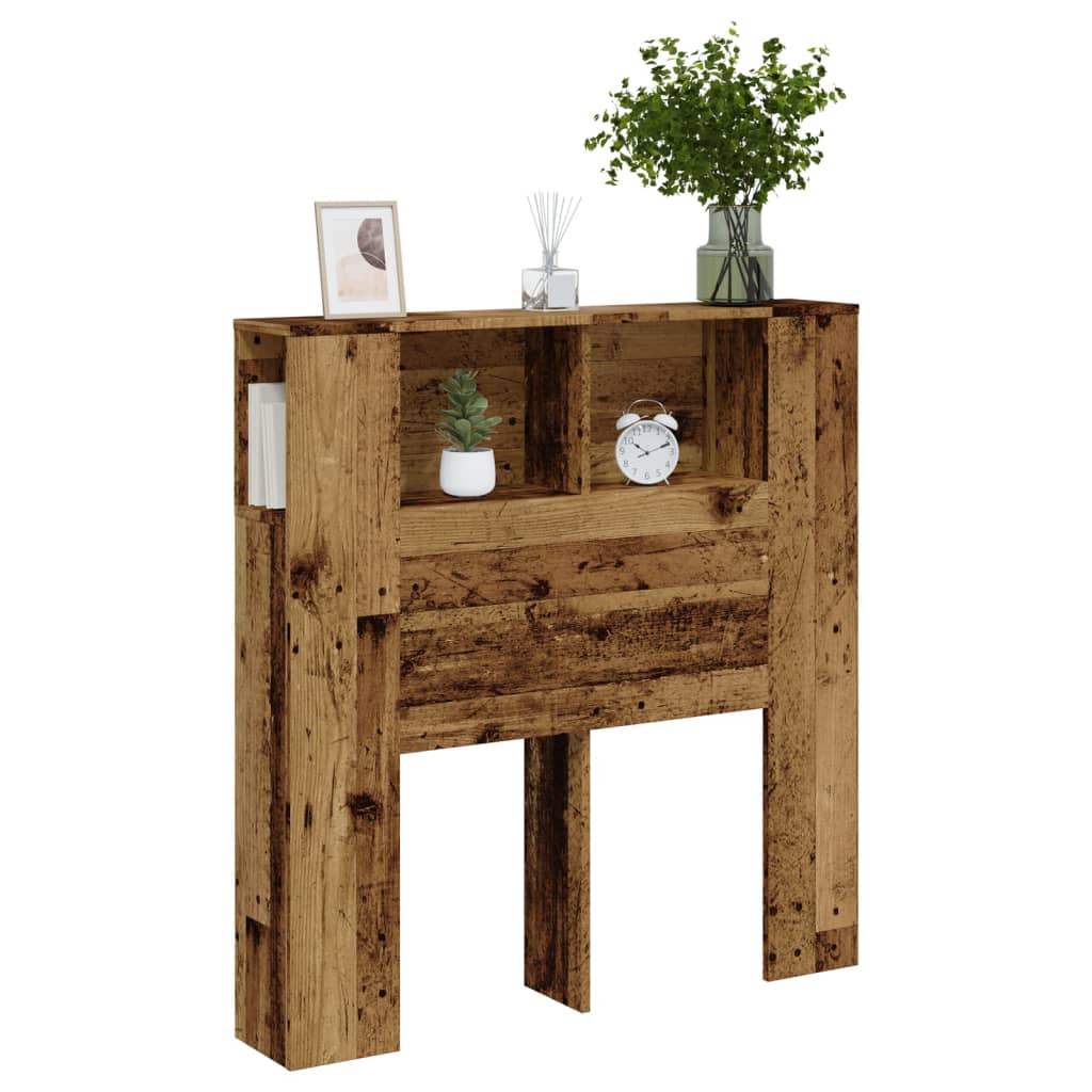 Čelo Postele S Úložným Prostorem Šedé Sonoma 100X18,5X104,5 Cm