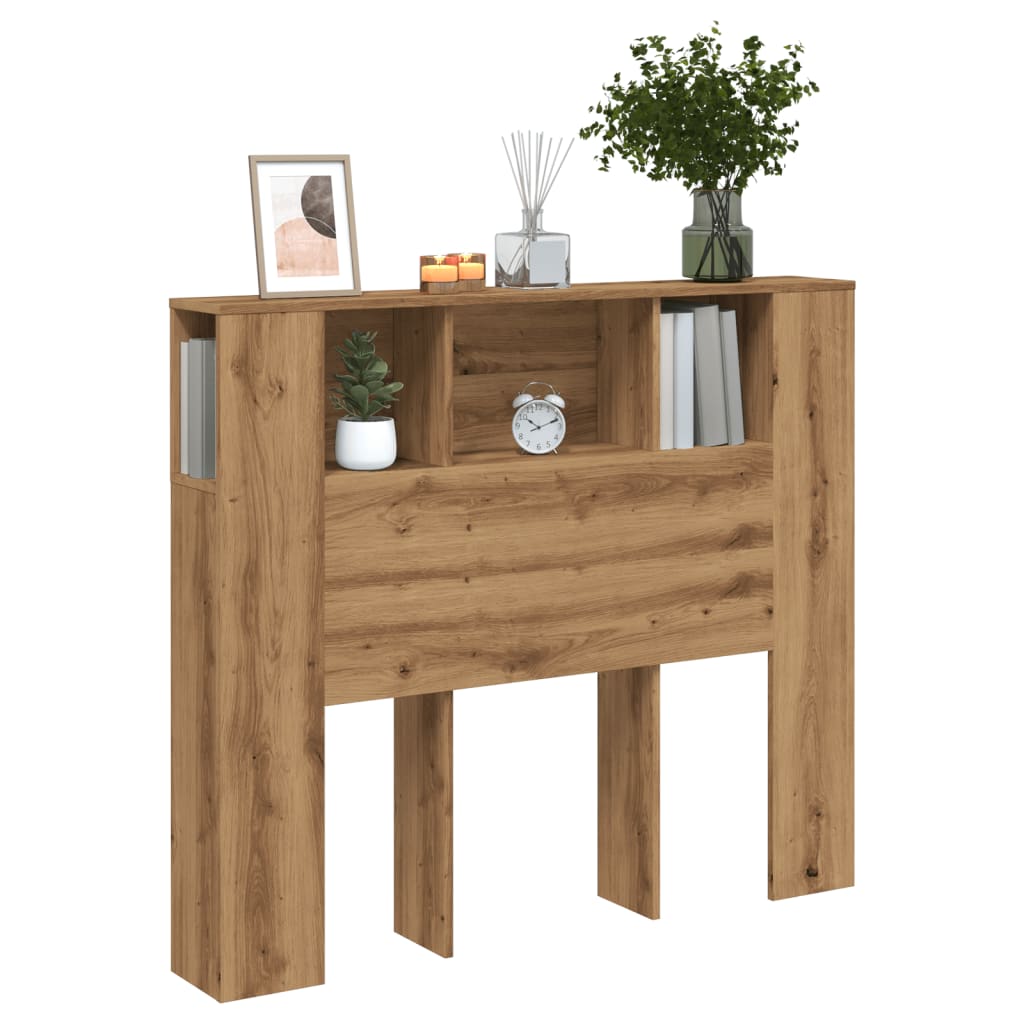 Čelo Postele S Úložným Prostorem Bílé 120 X 18,5 X 102,5 Cm