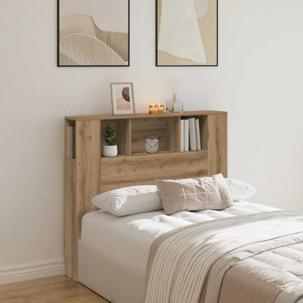 Čelo Postele S Úložným Prostorem Dub Artisan 120X19X104,5 Cm