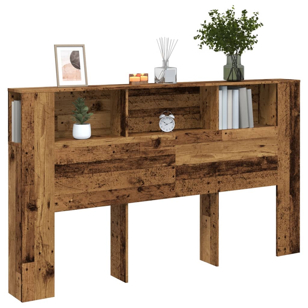 Čelo Postele S Úložným Prostorem Old Wood 180 X 18,5 X 102,5 Cm