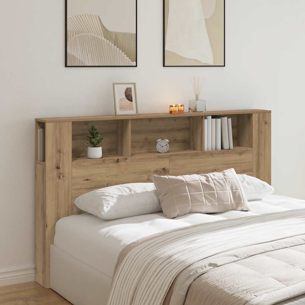 Čelo Postele S Úložným Prostorem Dub Artisan 180X18,5X102,5 Cm