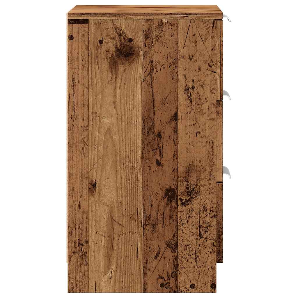 Noční Stolek Old Wood 40 X 36 X 65 Cm Kompozitní Dřevo