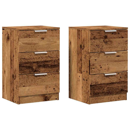 Noční Stolky 2 Ks Old Wood 40 X 36 X 65 Cm Kompozitní Dřevo