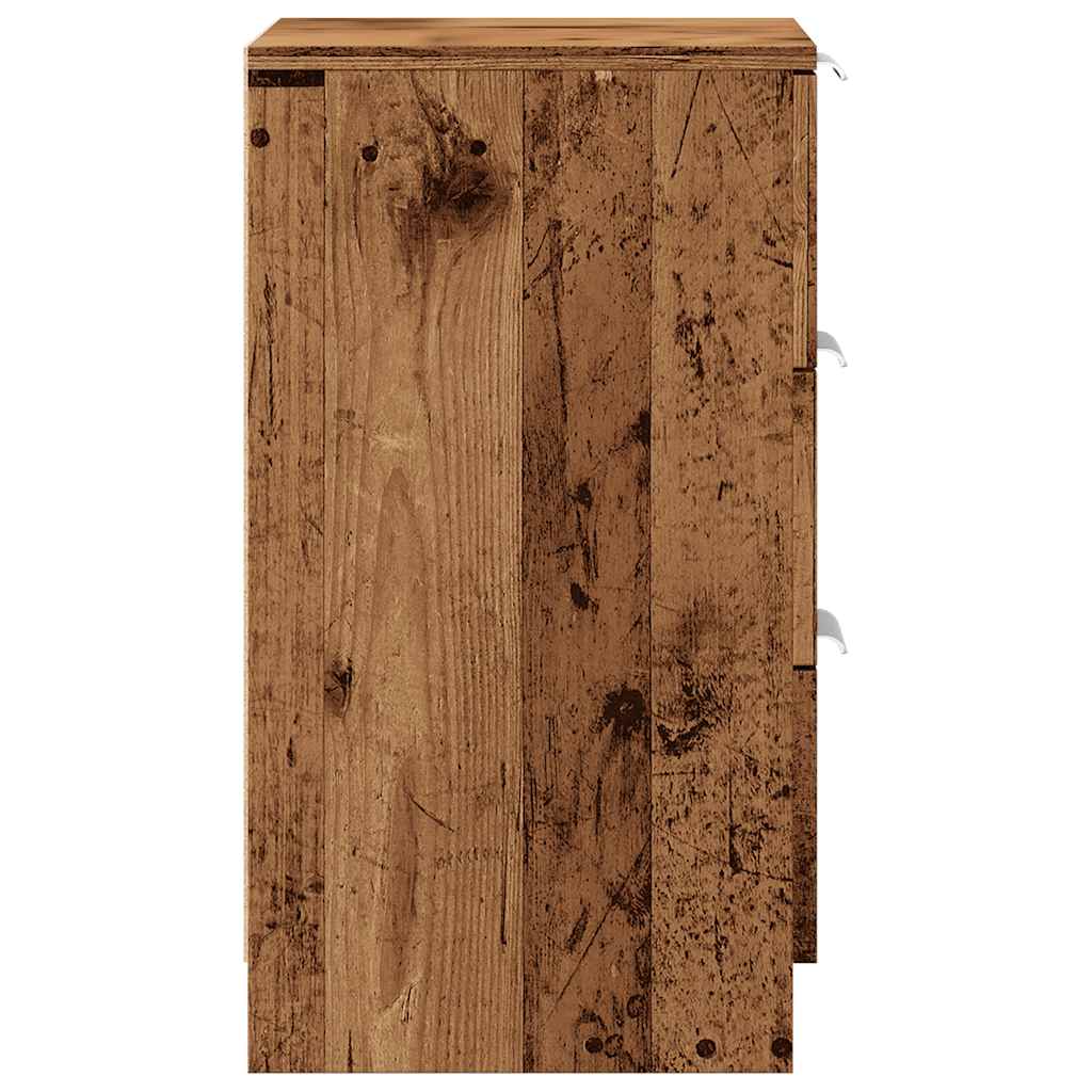 Noční Stolky 2 Ks Old Wood 40 X 36 X 65 Cm Kompozitní Dřevo
