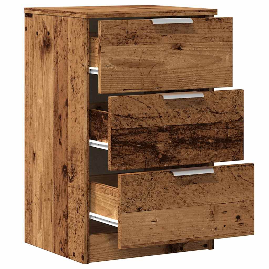 Noční Stolky 2 Ks Old Wood 40 X 36 X 65 Cm Kompozitní Dřevo