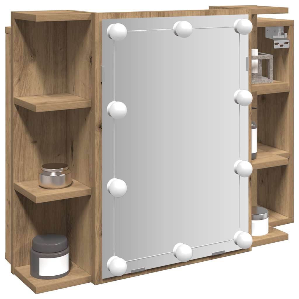 Zrcadlová Skříňka S Led 70 X 16,5 X 60 Cm