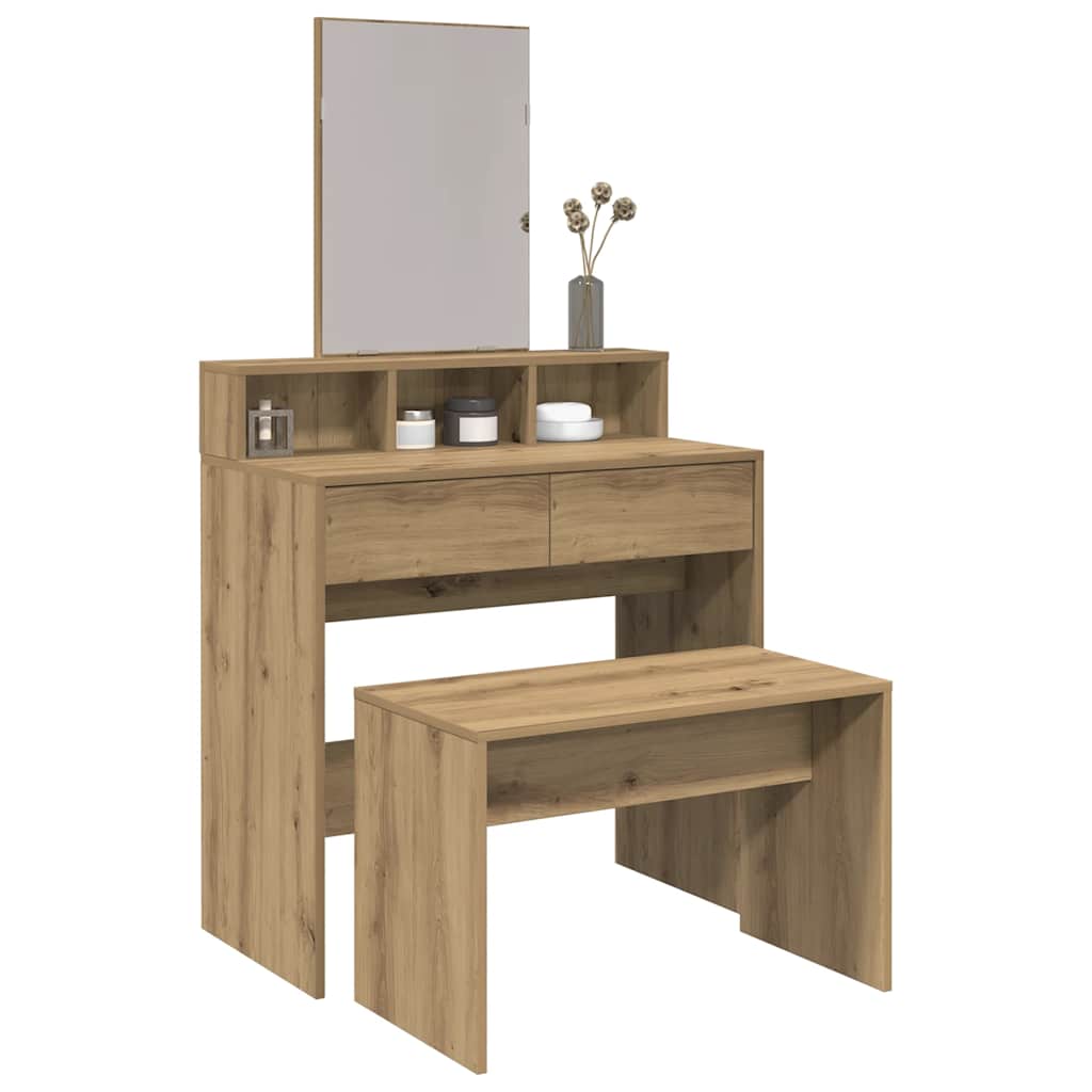 Stolička K Toaletnímu Stolku Dub Artisan 70X35X45 Cm Kompozit